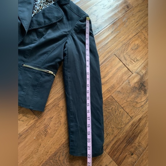 Nine West Tailor Black Jacket Animal Print Apparel - Picture 12 of 12